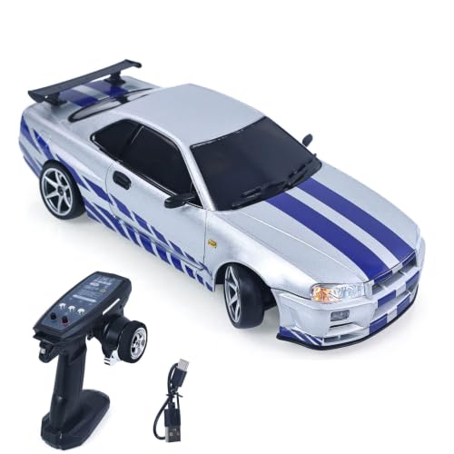 Image of US in Stock, 1 /18 4X2 LDRC RC Racing Car RWD Remote Control Drift Vehicles Gyroscope LD1899 Light System Motor Servo ESC for Hobby(Silver)