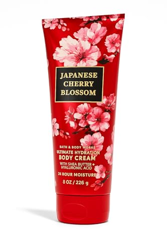 Bath & Body Works Japanese Cherry Blossom Ultimate Hydration Body Cream, 8 oz / 226 g – Aloe, Shea Butter, Cocoa Butter, 24-Hour Moisture - image 1