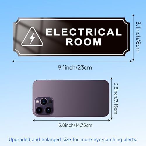 image for LUHIMO Electrical Room Door Sign for Business，Self-Adhesive Durable 