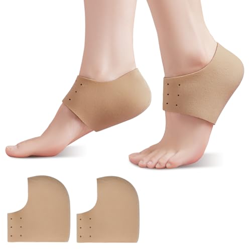 Gel Heel Protectors for Plantar Fasciitis Relief – 2 Pairs Heel Cups for Women & Men, Soft Silicone Heel Pads for Heel Pain, Achilles Tendon Support & Whole Day Comfort in Shoes