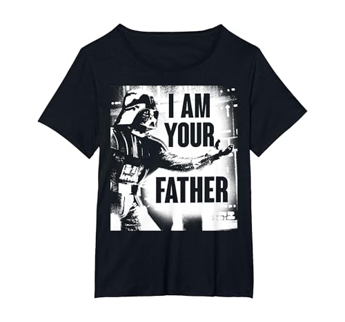 Image of Star Wars Darth Vader I Am Your Father Movie Photo T-Shirt, Women's Plus, Black, 2X