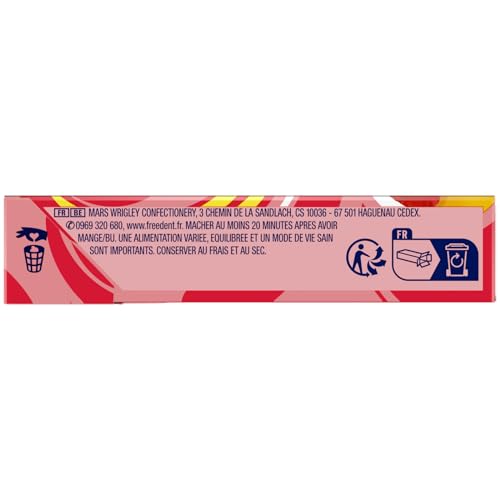 Chewing gum Gôut Fraise Citron Sans Sucres Freedent Refreshers La Boîte De 8 Cubes - vue 4