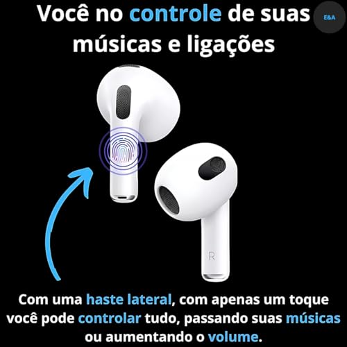 Fone de Ouvido Bluetooth 5.4 Sem Fio Microfone HD Cancelamento de Ruído PRO Compatível Todos Iphones