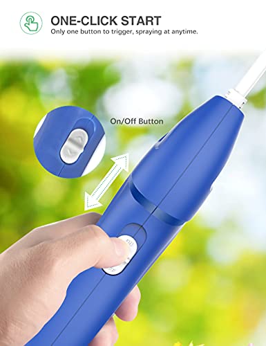 moistenland Pumpless Battery Powered Sprayer 68oz/2L, Handheld Sprayer for Indoor/Outdoor Weeding, Lawn & Garden, Household Cleaning(Blue)