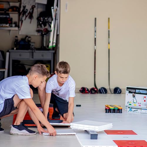 Hockey Revolution My Puzzle Durable Flooring Tiles - Slick Interlocking Training Surface for Stickhandling, Shooting, Passing - Build Your Own Platform 20 Tiles (23.5 sqft)