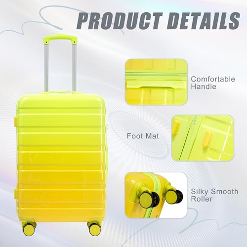 Image of Hardshell Luggage, Lightweight Durable PC Suitcase with Double Spinner Wheels