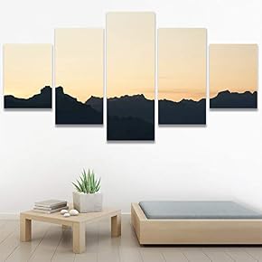 SIGNWIN 5 Panel Canvas Wall Art Calming Waters...