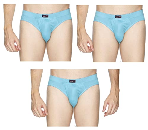 Image of Semantic Men's Solid Cotton Brief Underwear - Pack of 3