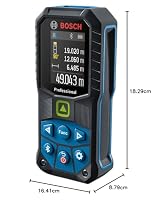 Bosch Professional Laser-Entfernungsmesser GLM 50-27 CG (grüner Laser, Reichweite: bis 50 m 3,7 V Lithium-Ionen-Akku, USB-Kabel, robust, IP65, Bluetooth-Datenübertragung, Schlaufe, Tasche) – Ansicht 3