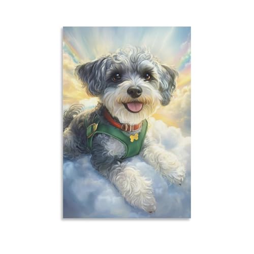 Pinturas murales de Yorkshire Terrier cuadros modernos en lienzo para dormitorio