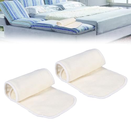 2 Pcs Adult Nappy Pads, Adult Incontinence Pants, 4 Layers Washable Reusable Bamboo Fiber Adult Incontinence Cloth Diaper Inserts