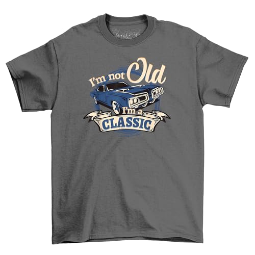 I'm Not Old, I'm a Classic Funny Vintage Muscle Car T-Shirt - Perfekt für Autoliebhaber mit einem Sinn für Humor!, grau, XXL I'm Not Old, I'm a Classic Funny Vintage Muscle Car T-Shirt - Perfekt für Autoliebhaber mit einem Sinn für Humor!, grau, XXL
