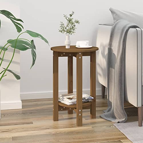 DCRAF Couleur : marron miel - Table basse marron miel 40 x 60 cm pin massif