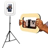 Archy Panel de Luz LED Profesional 11” Pulgadas Estabilizador Camara Celular con Tripie 1.90m 3 Tonos de Iluminacion 10...