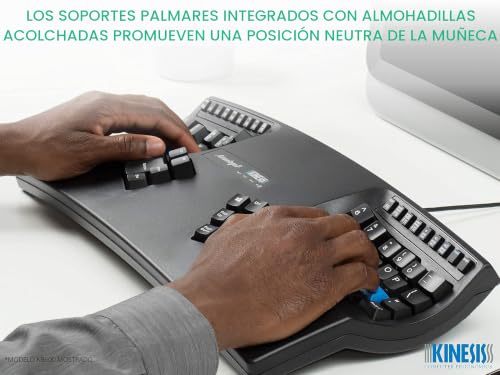 Miniatura 6 de Kinesis Advantage2 Teclado Black Top Case, Cherry Mx Quiet Red Switches, Qwerty Keycaps