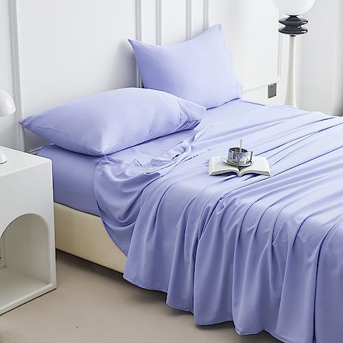 Soft Silky Twin Sheet Set – Luxury Microfiber Bed Sheets for Twin Size Bed,15″ Deep Pocket Breathable Cooling Sheets, Hotel Dorm Bedding Sheets and Pillowcases – Wrinkle Free Oeko-Tex Sheets 3 Piece