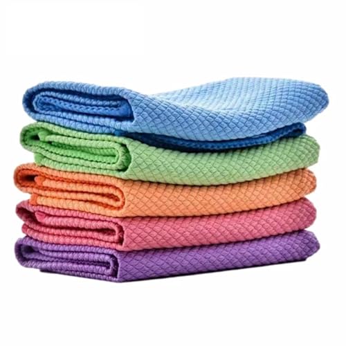 Bayeta de Limpieza Paño de limpieza de microfibra for platos, toalla de limpieza superabsorbente for ventana, paño de limpieza de vidrio, trapos de limpieza antigrasa for cocina, 5 uds. Para eliminar