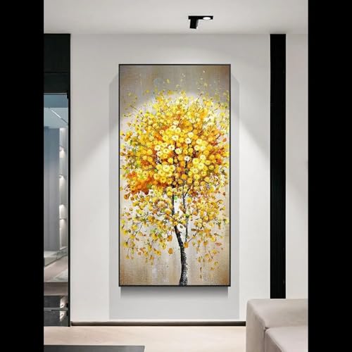 Toile murale marguerite jaune pour illuminer la déco du salon