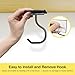 bussdis Banana Hook Under Cabinet - Adhesive Banana Hanger Under Counter, Metal Banana Holder Stand for Hanging Bananas or Kitchen Utensil, Keeps Bananas Fresh, Black, 1 Pack