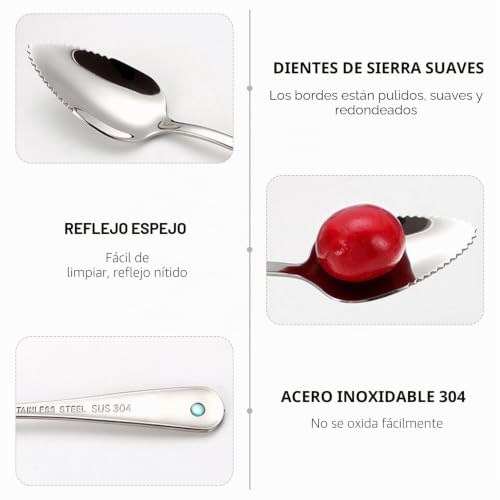 Miniatura 3 de 2 Cucharas De Pomelo, Cuchara Afilada, Cucharas De Kiwi Y Acero Inoxidable, Cuchara De Postre Y Espátula