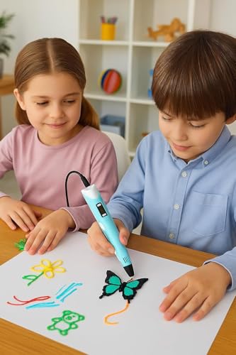 Image of MiniExplorer 3D Pen with Adapter| 3D Pen for Kids| 3D Pen with 3 * 1.75MM PLA Filaments 10m Each| 3D Printing Pen | 3D Pen Set with PLA Filament Included - Ready to Create