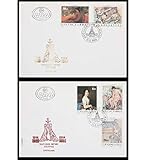 Gebiet: Jugoslawien - Europa Goldhahn Jugoslawien Nr. 2083-2087 FDC Ersttagsbrief Gemälde 2 Briefe Briefmarken für Sammler