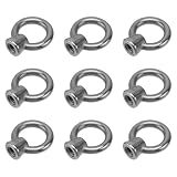 Alipis 10 Stück Hebeösenmuttern aus Edelstahl 304 mit M6 Gewinde Ringförmige Augenschrauben für Hebezeuge Geeignet für Garten und Forstmaschinen