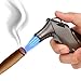TOPKAY Torch Lighter, Cigar Lighter, Pipe Lighter, Adjustable Jet Flame Torch Lighter, Windproof Refillable Butane Gas Torch Lighter with Cigar Punch, Zinc Alloy Material (Sold Without Gas)