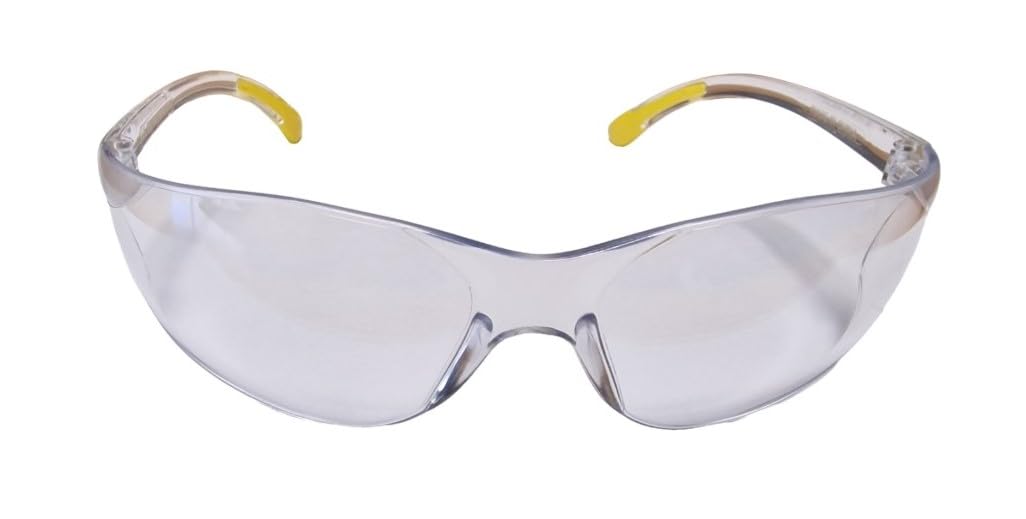 PTI Clear Lens Safety Glasses, CE EN166 certified, Lightweight, Work Glasses with UV400 Anti-Fog Anti-Scratch Lens