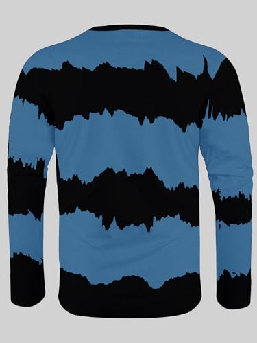 Image of Noble Monk Men Full Sleeve Round Neck T-Shirt | Tie & Dye Pattern |Regular fit Tshirt for Men