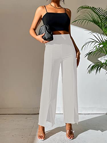 Image of Shasmi Women's Dress Pants Stretchy Work Slacks Business Casual Office Bootcut Leg Elastic Waist Regular Fit Plazzo Trouser Pant (Pant 65)