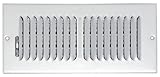 Speedi-Grille SG-48 CW2 4-Inch by 8-Inch White Ceiling/Sidewall Vent Register with 2 Way Deflection