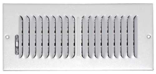 Speedi-Grille SG-48 CW2 4-Inch by 8-Inch White Ceiling/Sidewall Vent Register with 2 Way Deflection