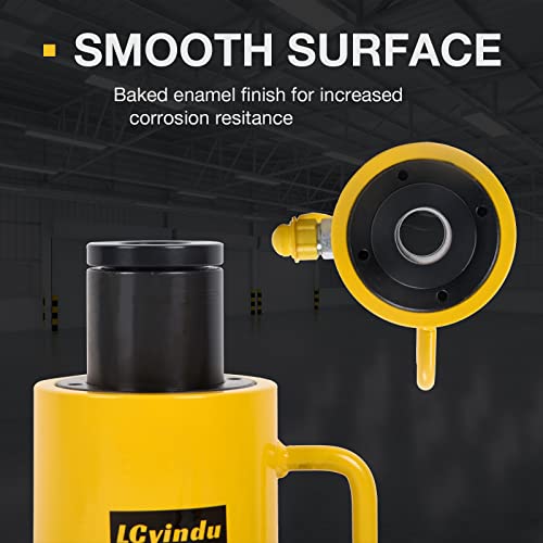 Image of 30T Hydraulic Cylinder Jack 2 inch Stroke Hollow Single Acting Hydraulic Ram Cylinder Hydraulic Lifting Jack Portable for Machinery, Bridge, RCH-3050