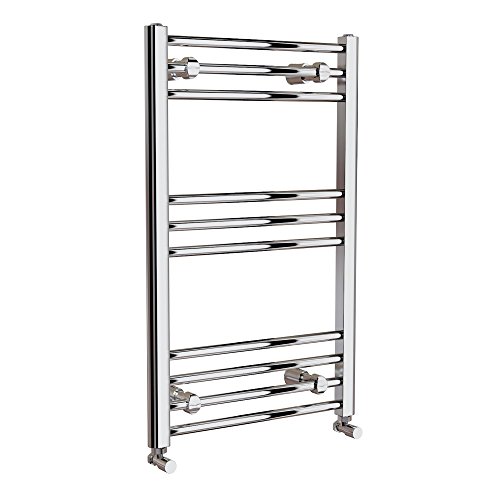 Toallero térmico cromado 500 x 800, radiador de baño montado en la pared, estilo escalera