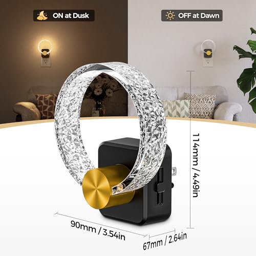 Image of DORESshop LED Night Lights Plug Into Wall，Acrylic Decorative Night Light