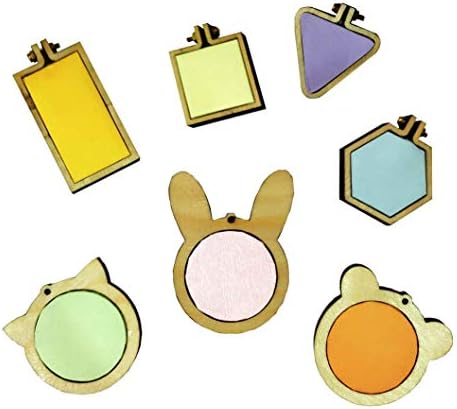Tofover DIY Wooden Cross Stitch Hoop Mini Ring Embroidery Circle Sewing Kit Frame Craft 7Pcs/Set