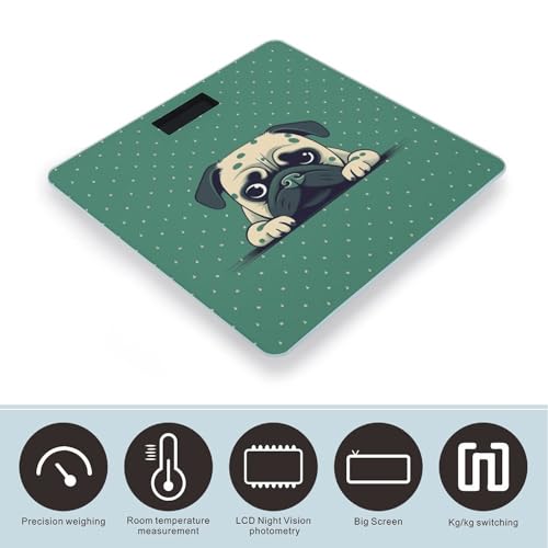 Báscula digital de baño Smart FekiLoot vidrio templado miniatura 3