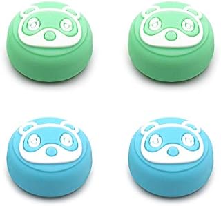 Controller Thumb Grip Caps, Joystick Cap Suitable for Nintendo Switch & Lite, Animal Forest Silicon Cover Crossing Handle Button Caps