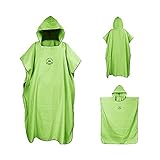 【Absorbe y Seca Rápidamente】 Poncho de surf La excelente absorción de agua ayuda a secar el cuerpo y el cabello rápidamente. ele ELEOPTION Poncho De Toalla con Capucha para Adultos - Ideal para surfear y nadar en la playa en verano.
