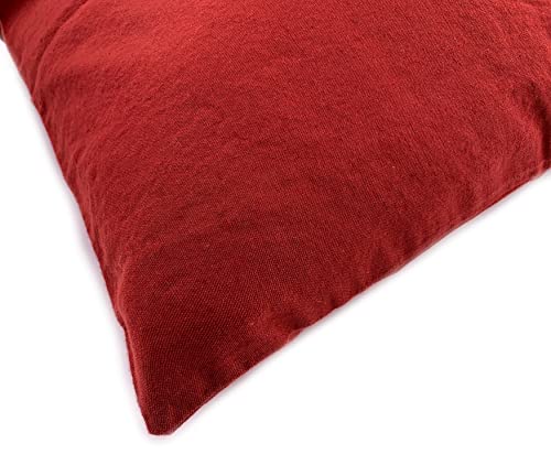 JOWOLLINA Just Contempo Parure de lit en lin Motif maison de campagne 40 x 80 cm Cover