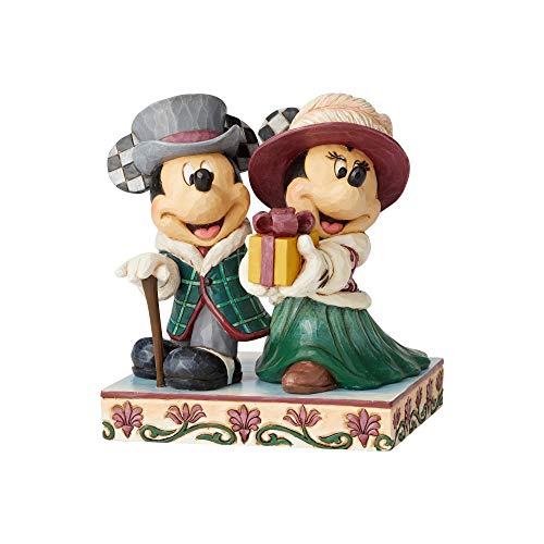 Enesco Disney Traditions by Jim Shore Victorian Mickey and Minnie Figurine, 6.5 Inch, Multicolor