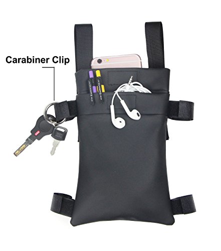 Crutch Bag Universal Crutches Accessory Crutch Carryon Pouch (Black, Pu Leather)