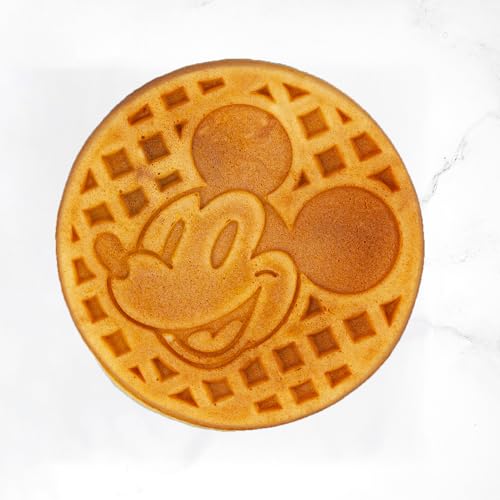 Image of Uncanny Brands Disney Mickey Mouse Waffle Maker - Non-Stick Round Waffle Iron - Easy to Use and Clean