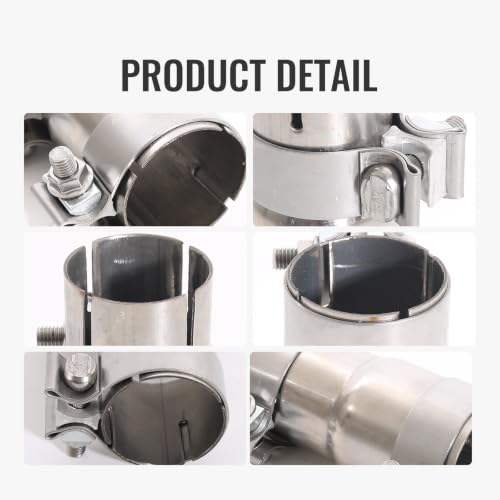 2.25 to 2.5 Exhaust Clamp Stainless Steel Reducer No Weld by UMONIE - Used condition - Image 5