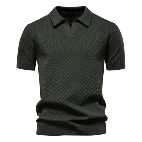 Polo en tricot respirant pour homme, haut léger décontracté à manches courtes pour l'été