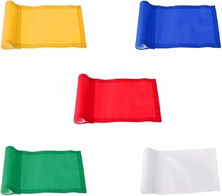 Replacement Backyard Practice Flag Putting Green Flag Hole Pole Cup Flag,Nylon Flag Putting Green Flag Training Hole Pole Cup Banner 18x12cm 5PCS