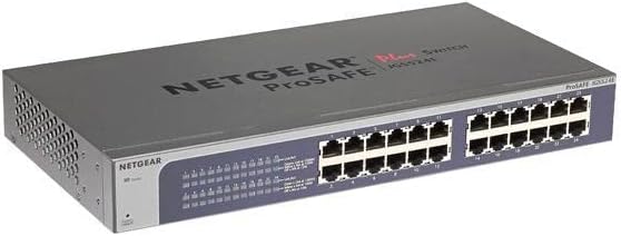 NETGEAR JGS524E-200NAS 24-Port Gigabit Rackmount Smart Managed Plus Switch, ProSAFE Lifetime Protection (JGS524E)