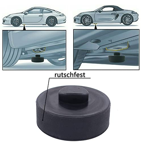 Doo Engy Gummi Wagenheberaufnahme Adapter Hebebühne Gummipuffer Gummiauflage für Porsche 911 (964, 991, 993, 996, 997), 924S, 944 (1985.5-1991), 968, Boxster 986, Cayman 981, 987