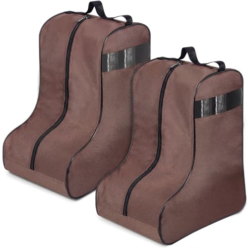 Best Leather Boots for Travel: Top Picks and Reviews 13 Clysee 2 Pcs Boot Bags for Cowboy Boots Portable Storage Bag for Travel Long Tube Shoes Bags Men Tall Shoe with Handle for Home (Brown)
